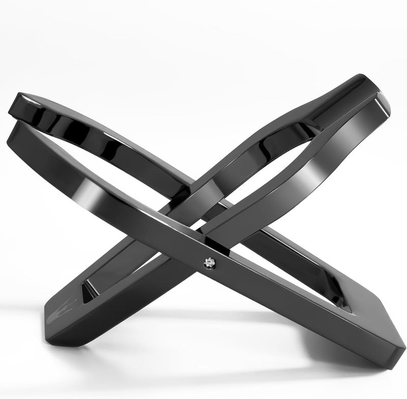 AILE Tobacco Smoking Pipe Stand Holder - Stainless Steel Portable Foldable - For Single Pipe(black) - Image 3